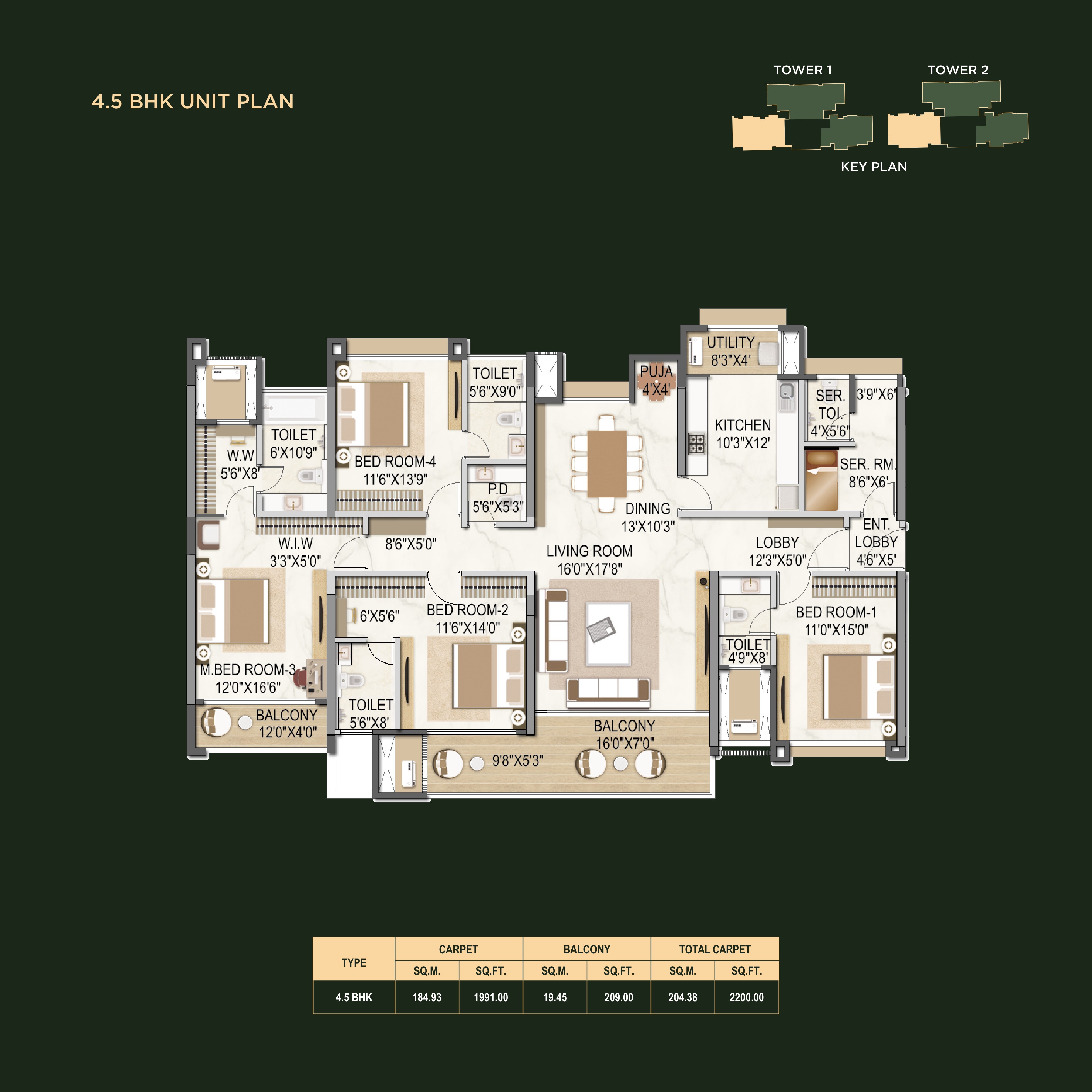 4.5 BHK Plan